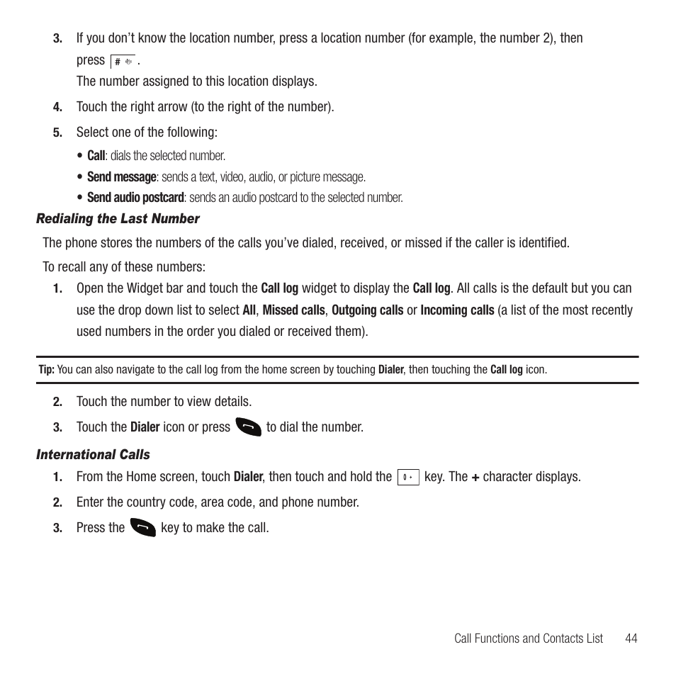 Samsung Behold II SGH-t939 User Manual | Page 47 / 216