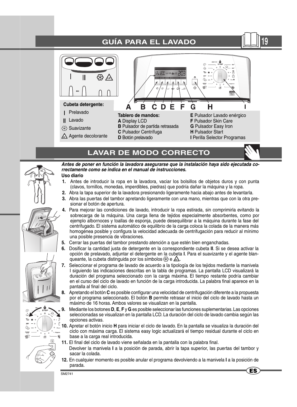 Guía para el lavado, Lavar de modo correcto | Ardo TLN105L User Manual | Page 19 / 44