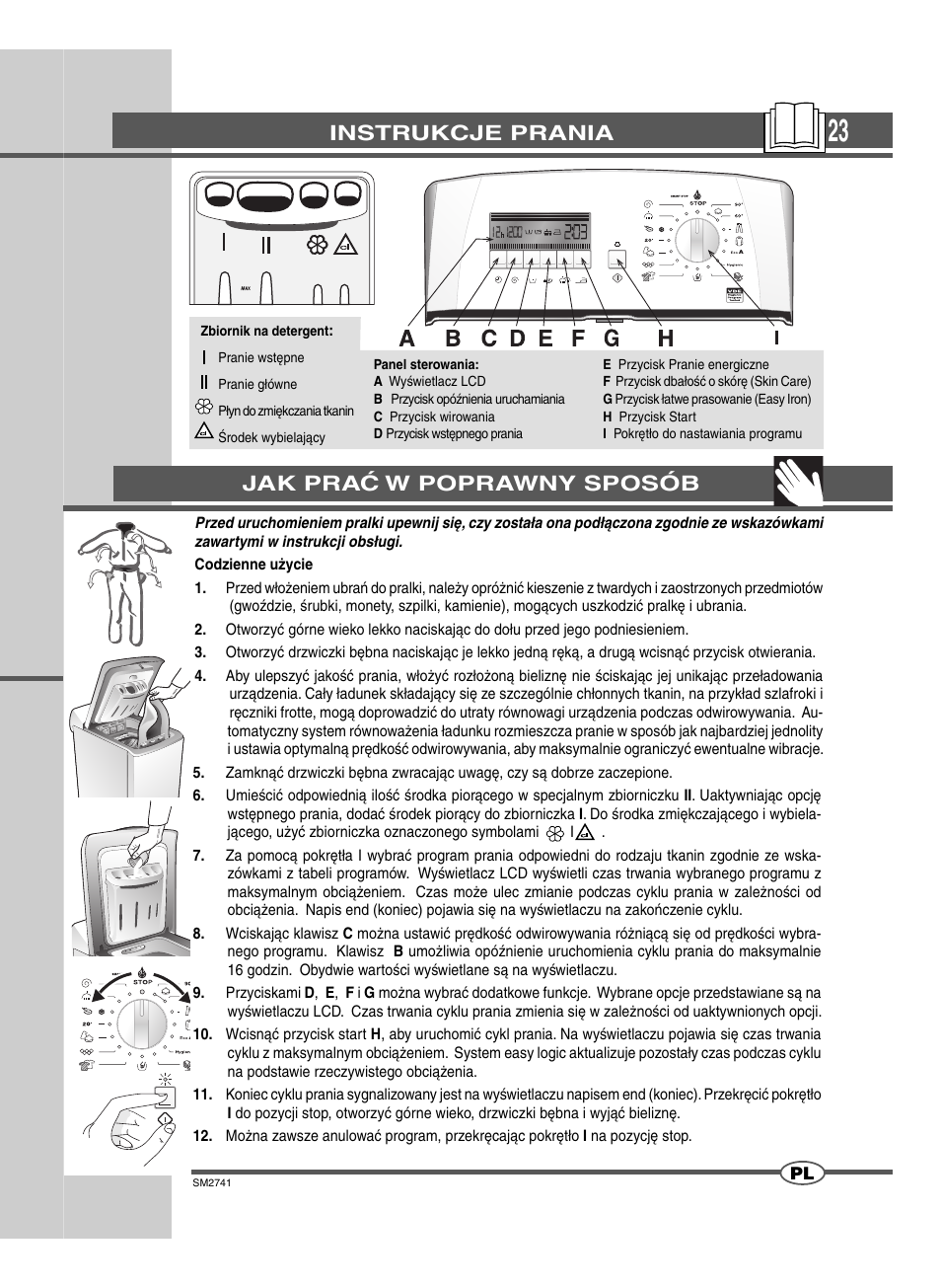 Instrukcje prania, Jak prać w poprawny sposób | Ardo TLN105L User Manual | Page 23 / 44