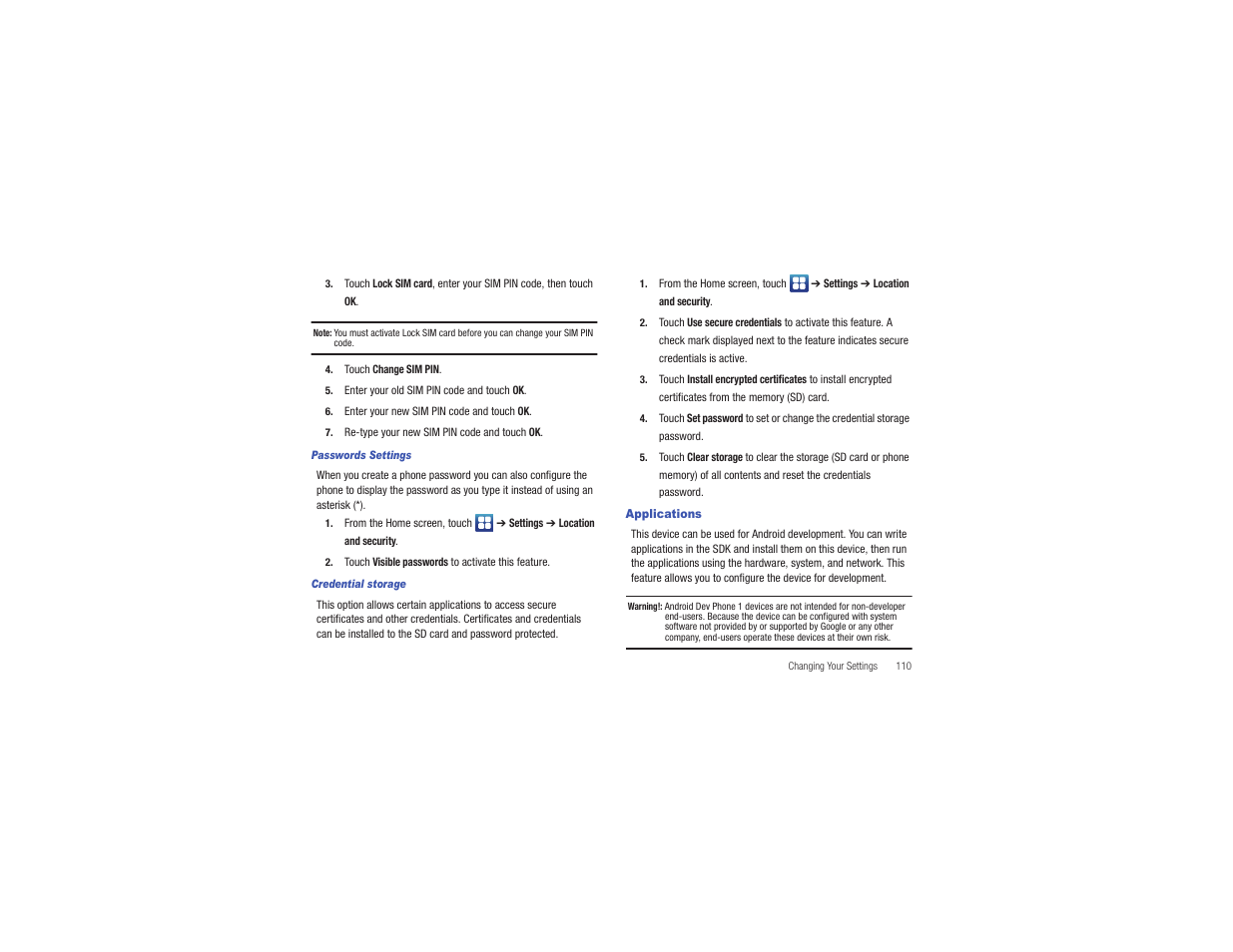 Applications | Samsung CAPTIVATE SGH-I897 User Manual | Page 115 / 193