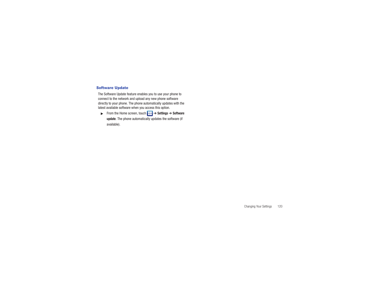 Software update | Samsung CAPTIVATE SGH-I897 User Manual | Page 125 / 193