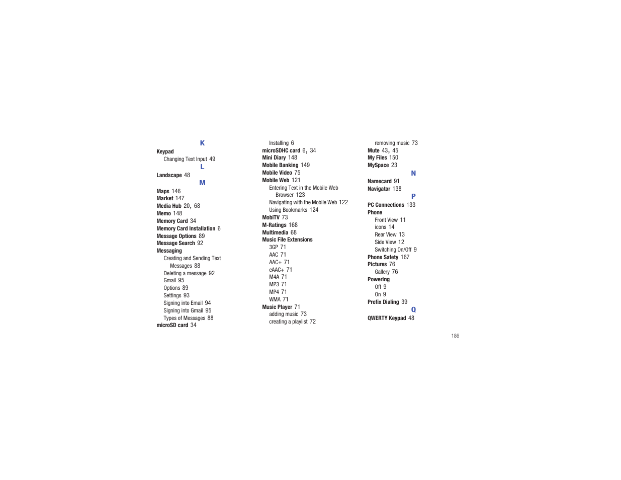 Samsung CAPTIVATE SGH-I897 User Manual | Page 191 / 193