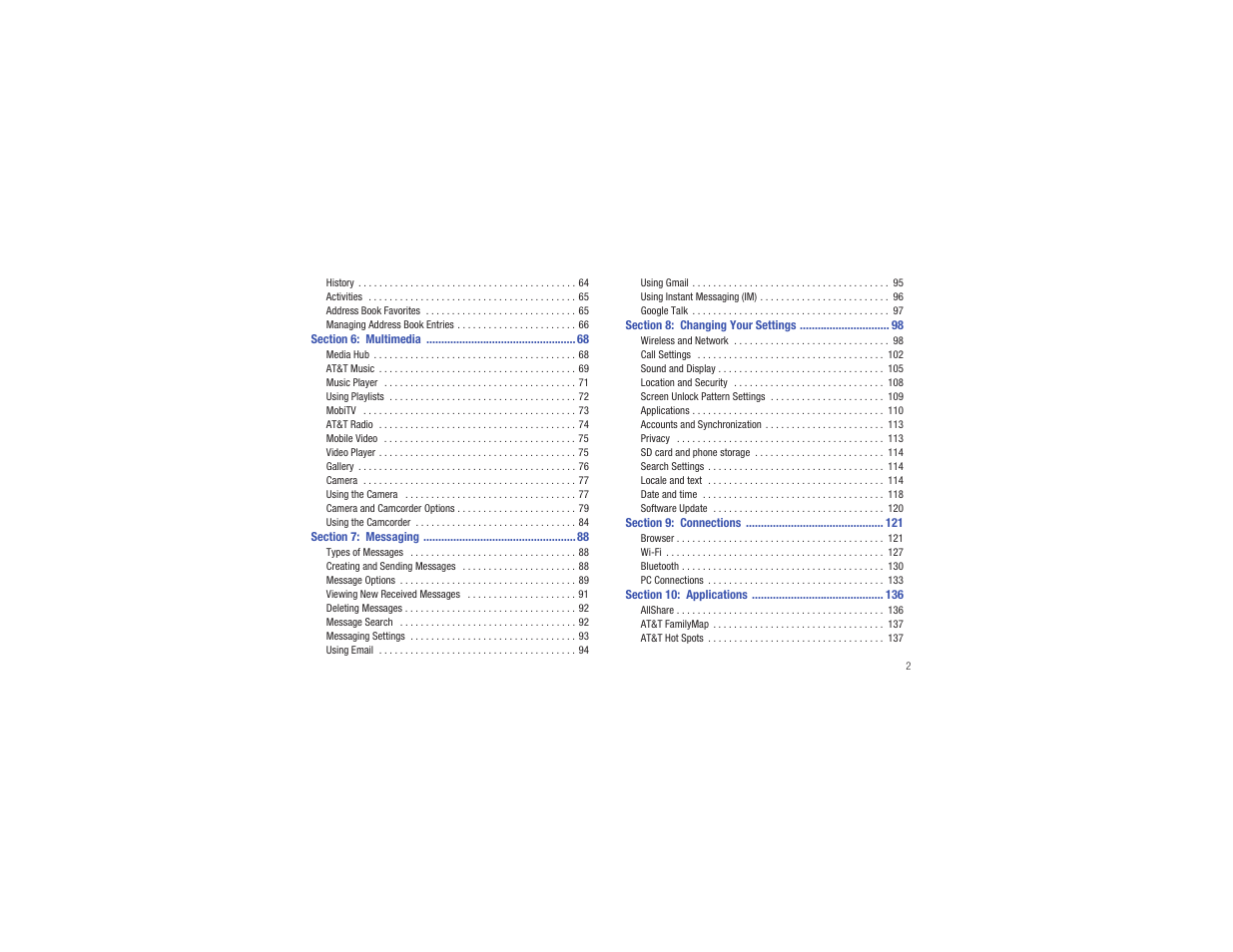 Samsung CAPTIVATE SGH-I897 User Manual | Page 7 / 193