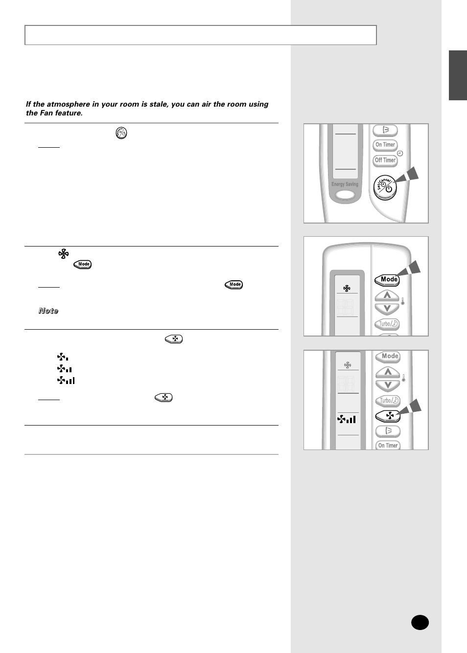 Airing your room | Samsung AS12SGGE User Manual | Page 13 / 24