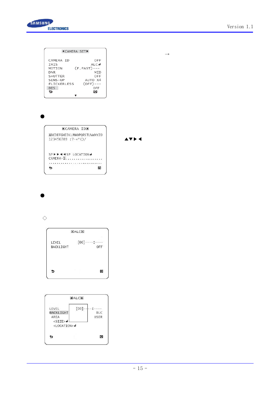 Samsung SCC-ZM395N User Manual | Page 15 / 34