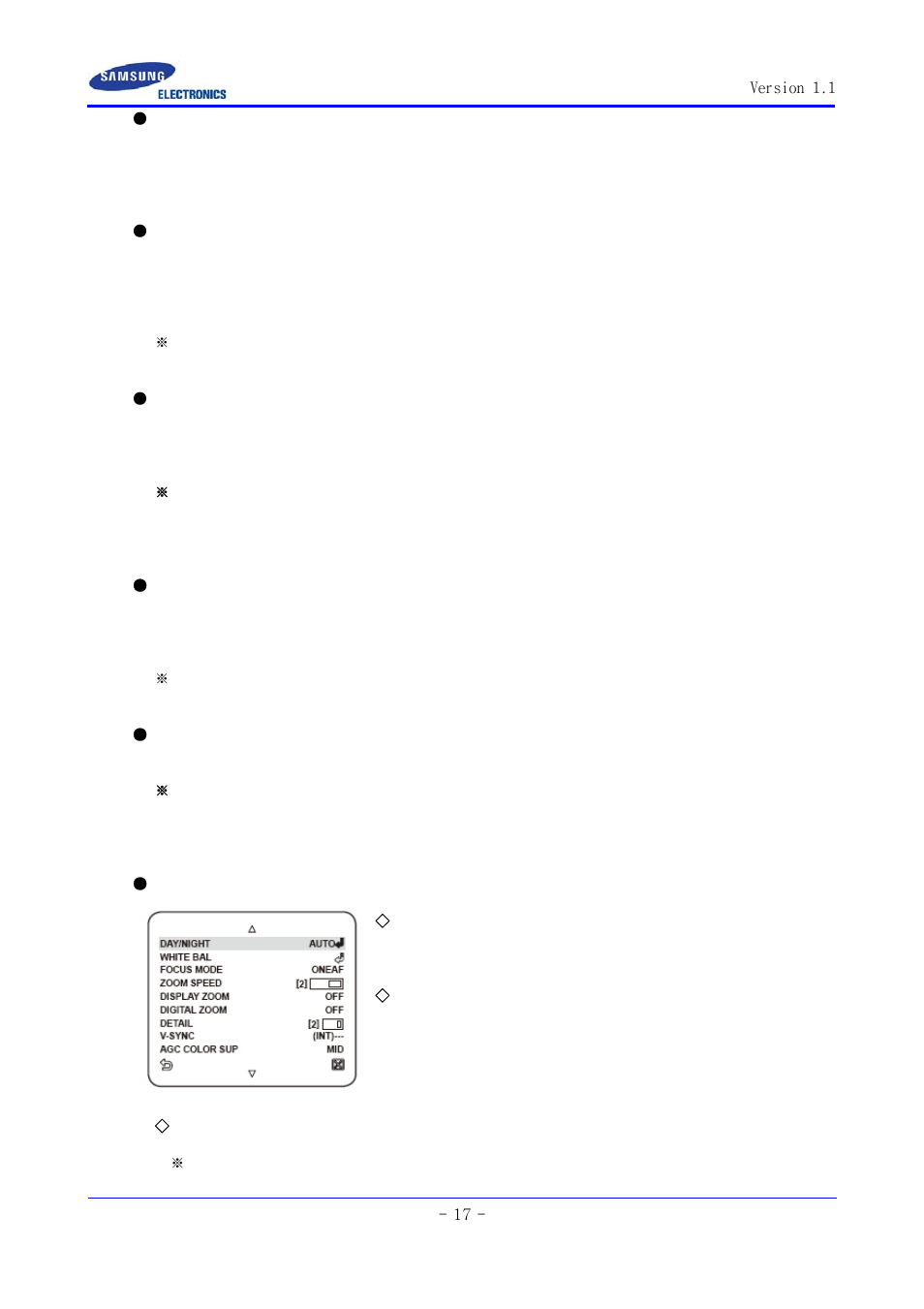 Samsung SCC-ZM395N User Manual | Page 17 / 34