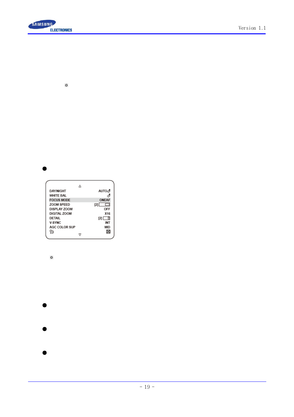 Samsung SCC-ZM395N User Manual | Page 19 / 34