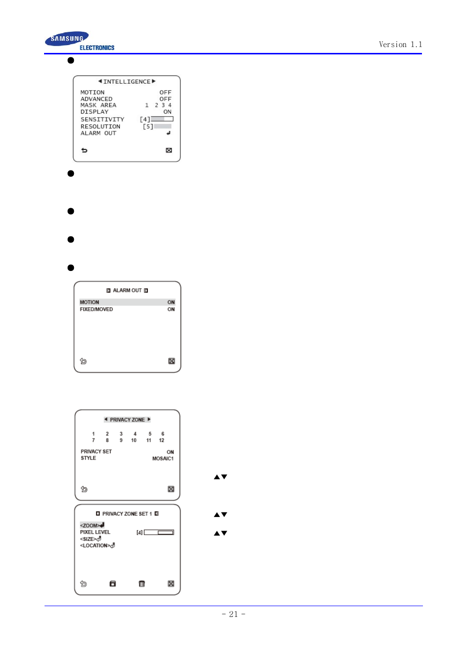 Samsung SCC-ZM395N User Manual | Page 21 / 34