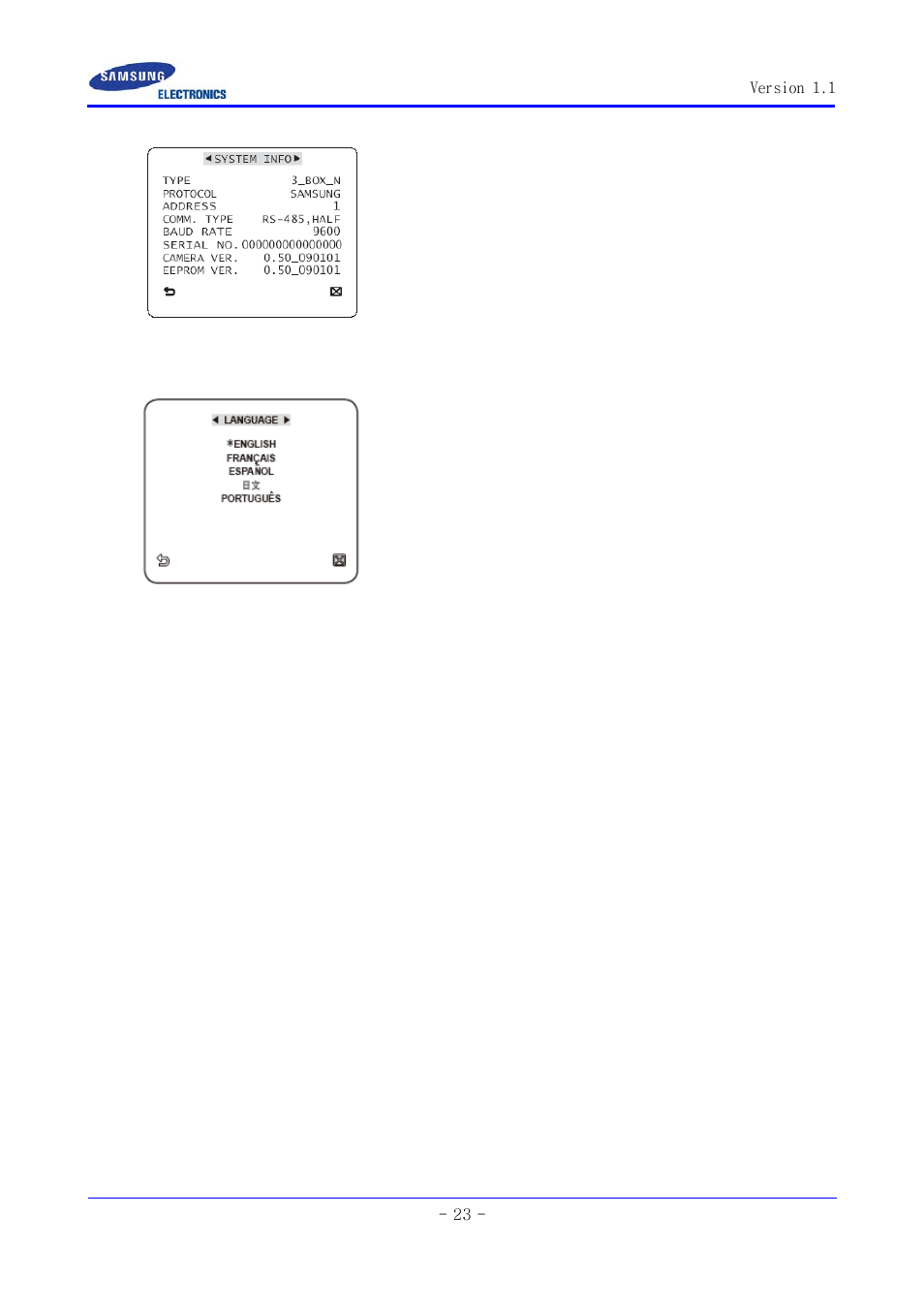 Samsung SCC-ZM395N User Manual | Page 23 / 34