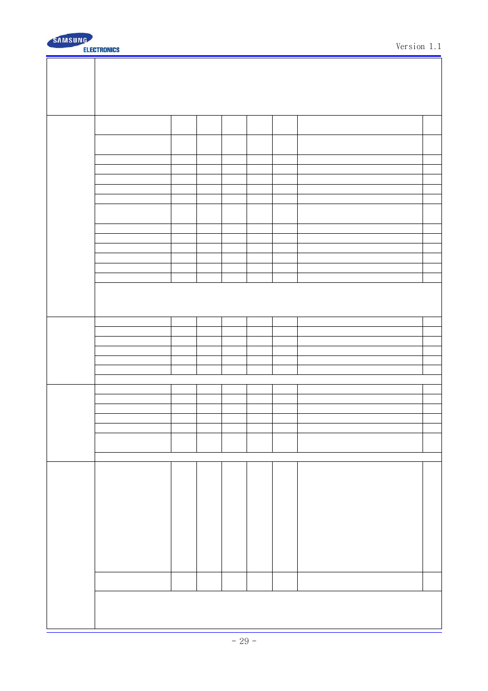Version 1.1 - 29 | Samsung SCC-ZM395N User Manual | Page 29 / 34