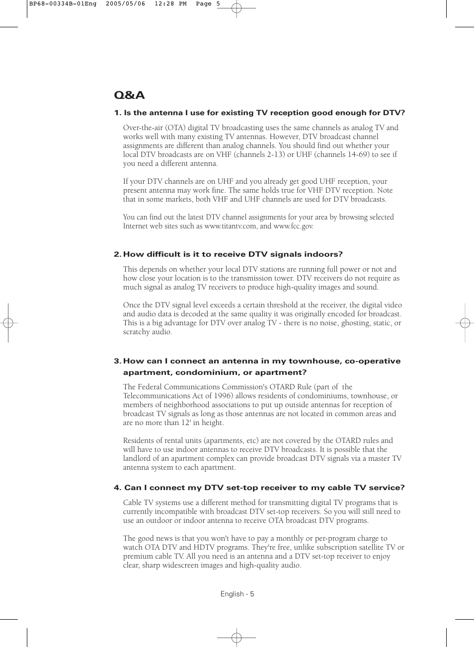 Samsung HC-R4245W User Manual | Page 5 / 80