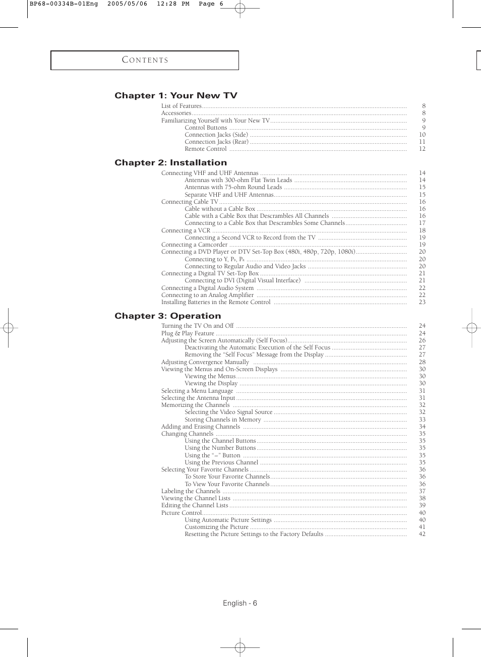 Samsung HC-R4245W User Manual | Page 6 / 80