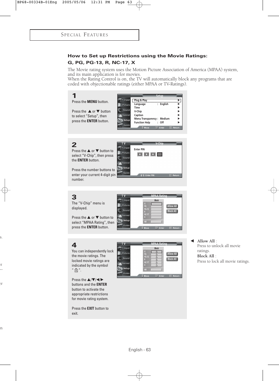 Samsung HC-R4245W User Manual | Page 63 / 80