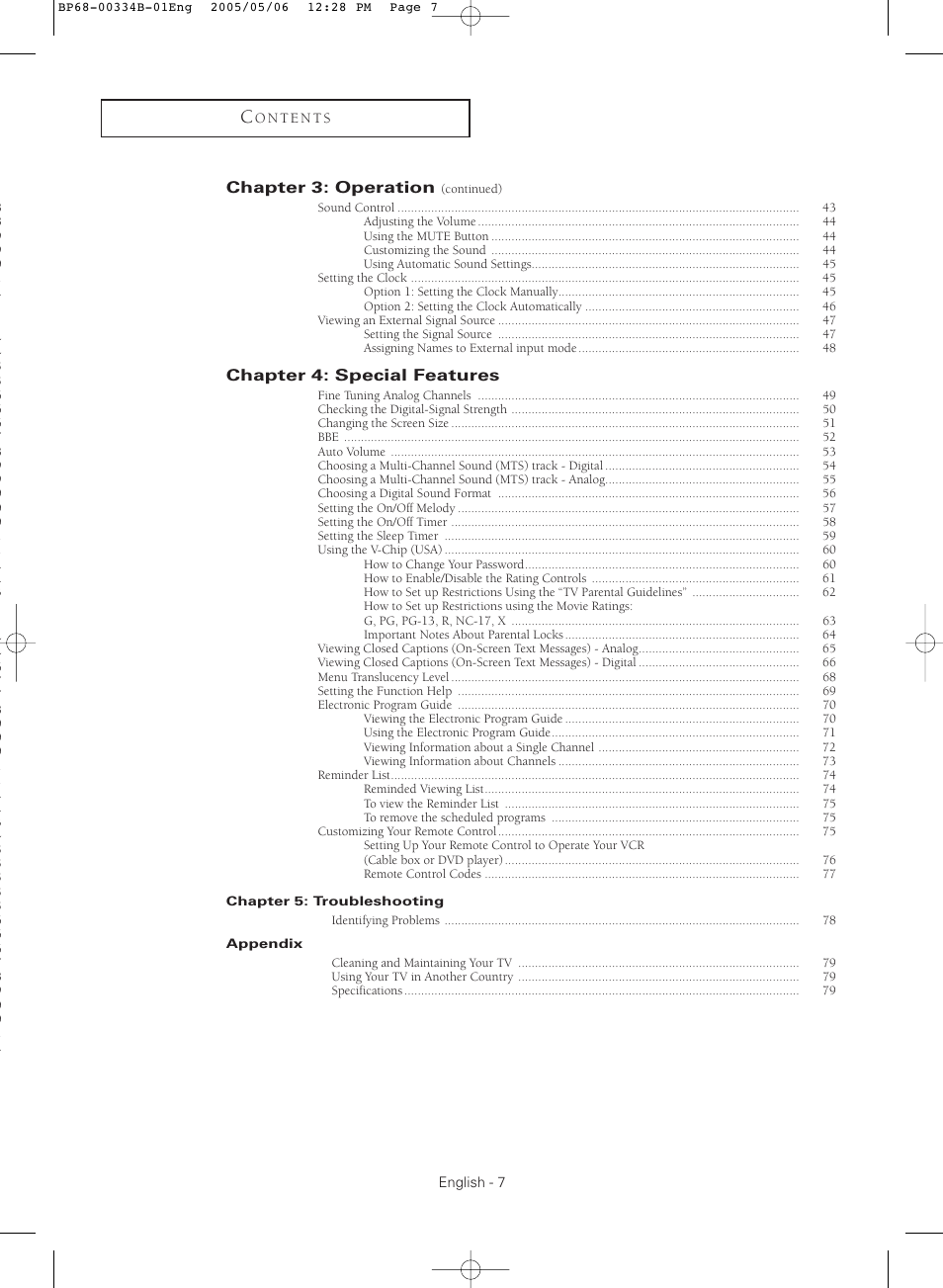 Samsung HC-R4245W User Manual | Page 7 / 80