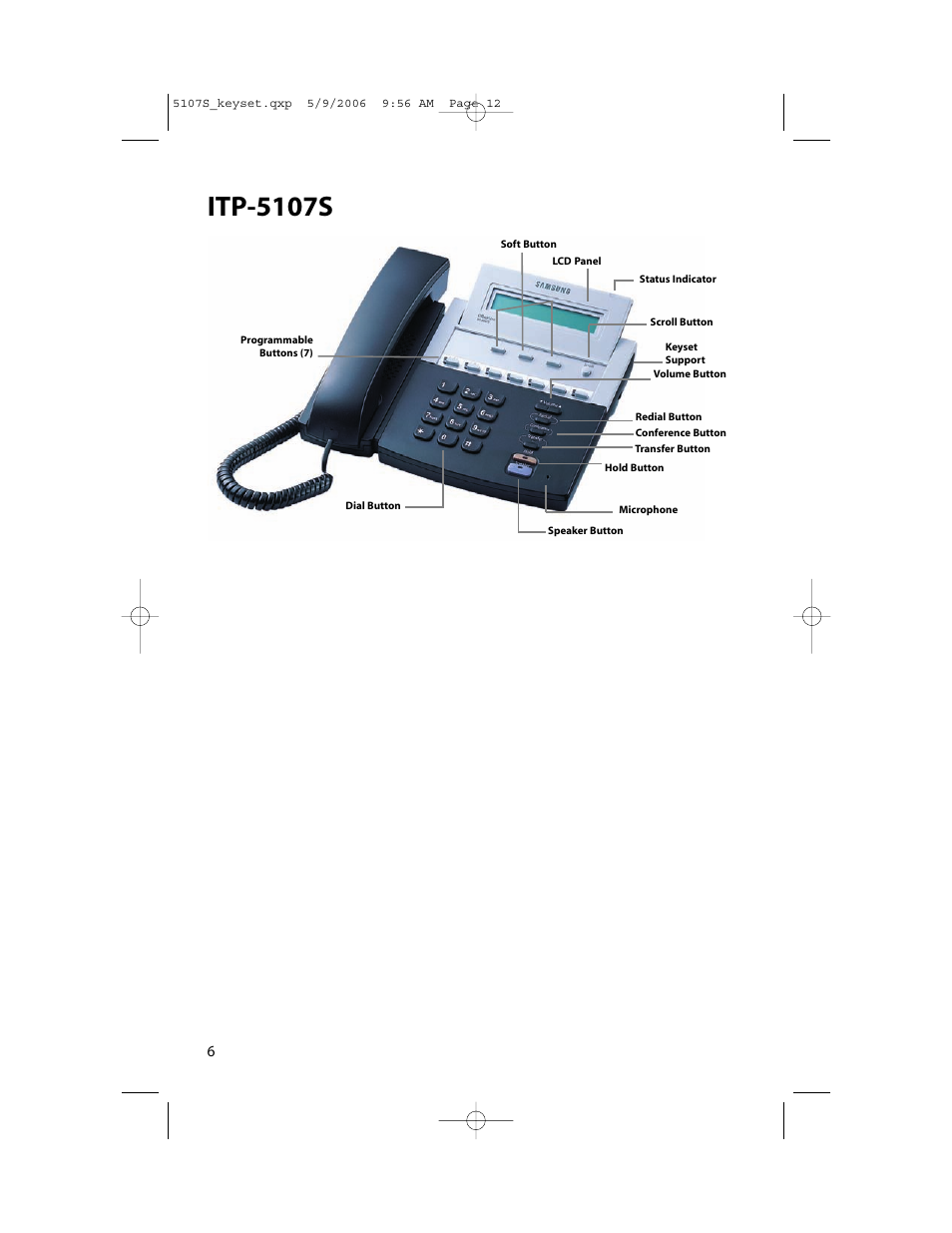 Itp-5107s | Samsung ITP-5107SIP User Manual | Page 13 / 86