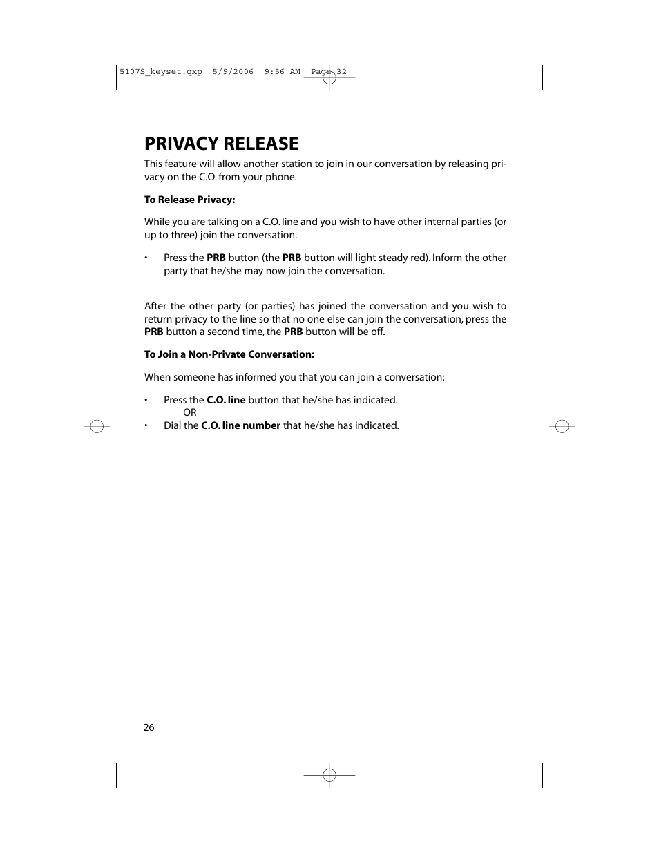 Privacy release | Samsung ITP-5107SIP User Manual | Page 33 / 86