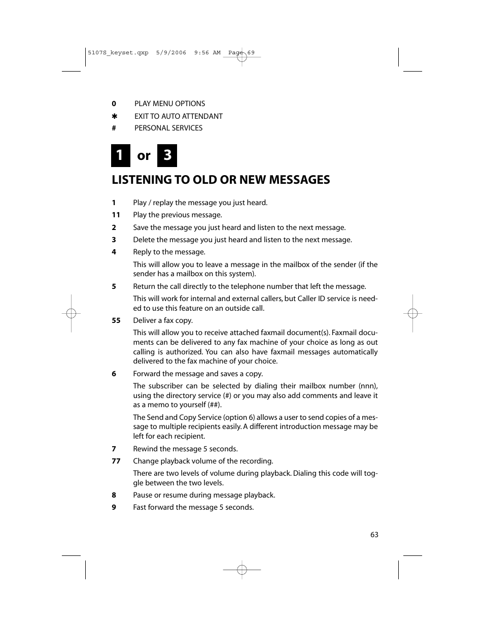 Listening to old or new messages | Samsung ITP-5107SIP User Manual | Page 70 / 86