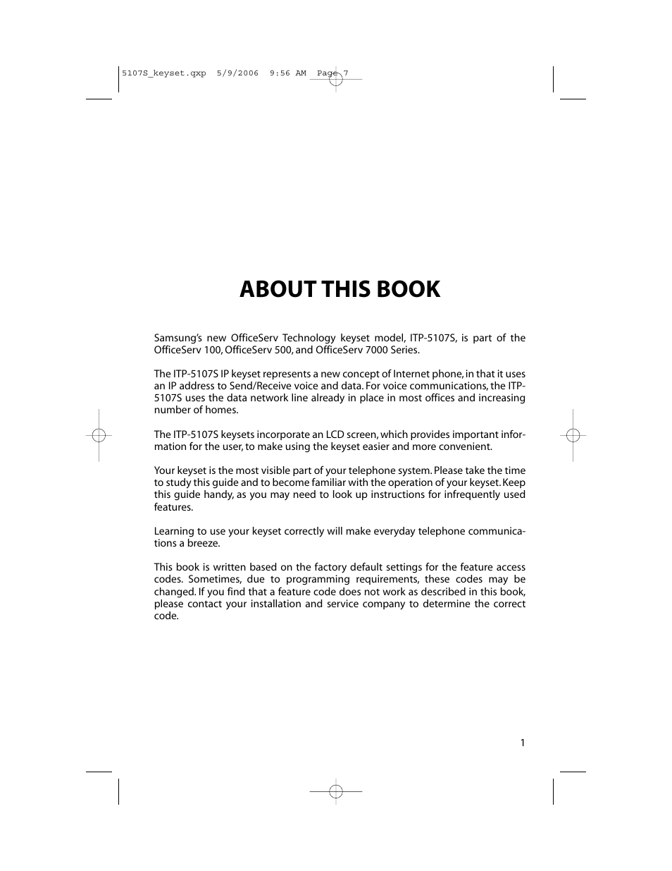 About this book | Samsung ITP-5107SIP User Manual | Page 8 / 86