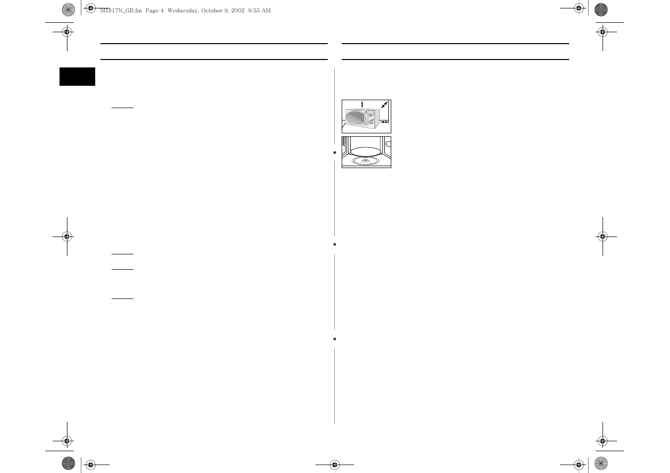Safety precautions, Installing your microwave oven | Samsung M1817N User Manual | Page 4 / 8