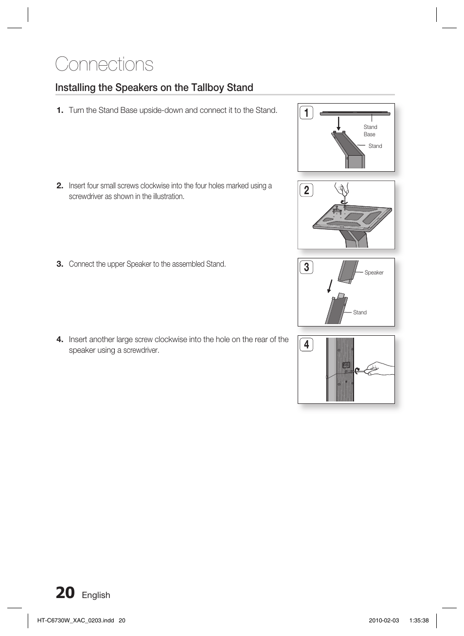 Connections | Samsung HT-C6730W User Manual | Page 20 / 71