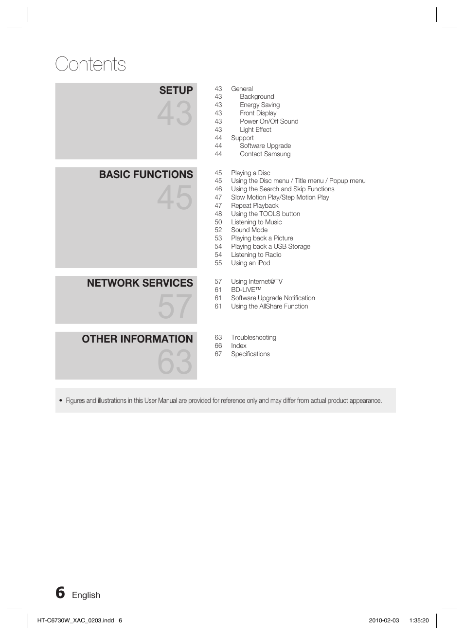 Samsung HT-C6730W User Manual | Page 6 / 71