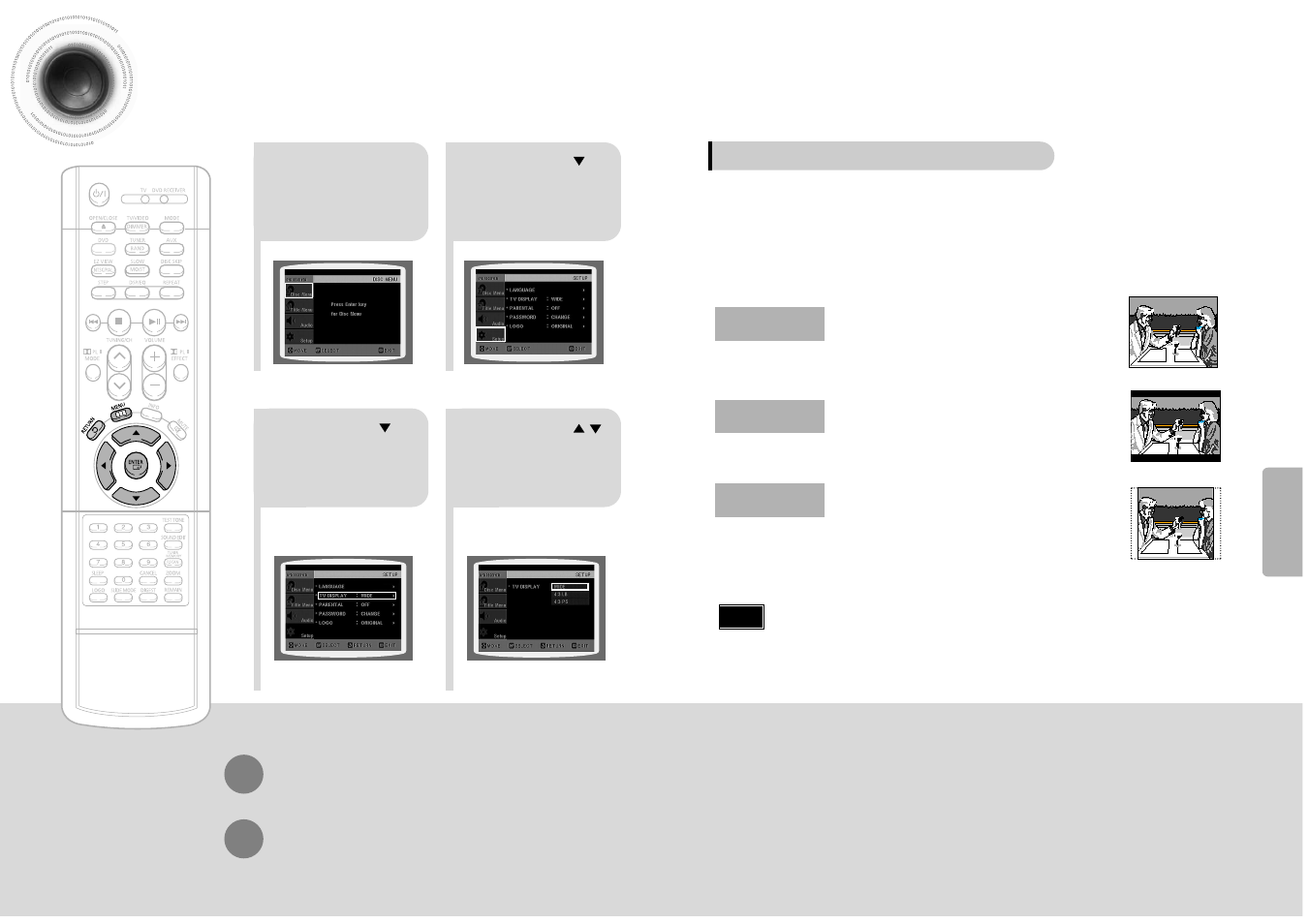 Setting tv screen type, 39 40 setting tv screen type | Samsung HT-DB600 User Manual | Page 21 / 35