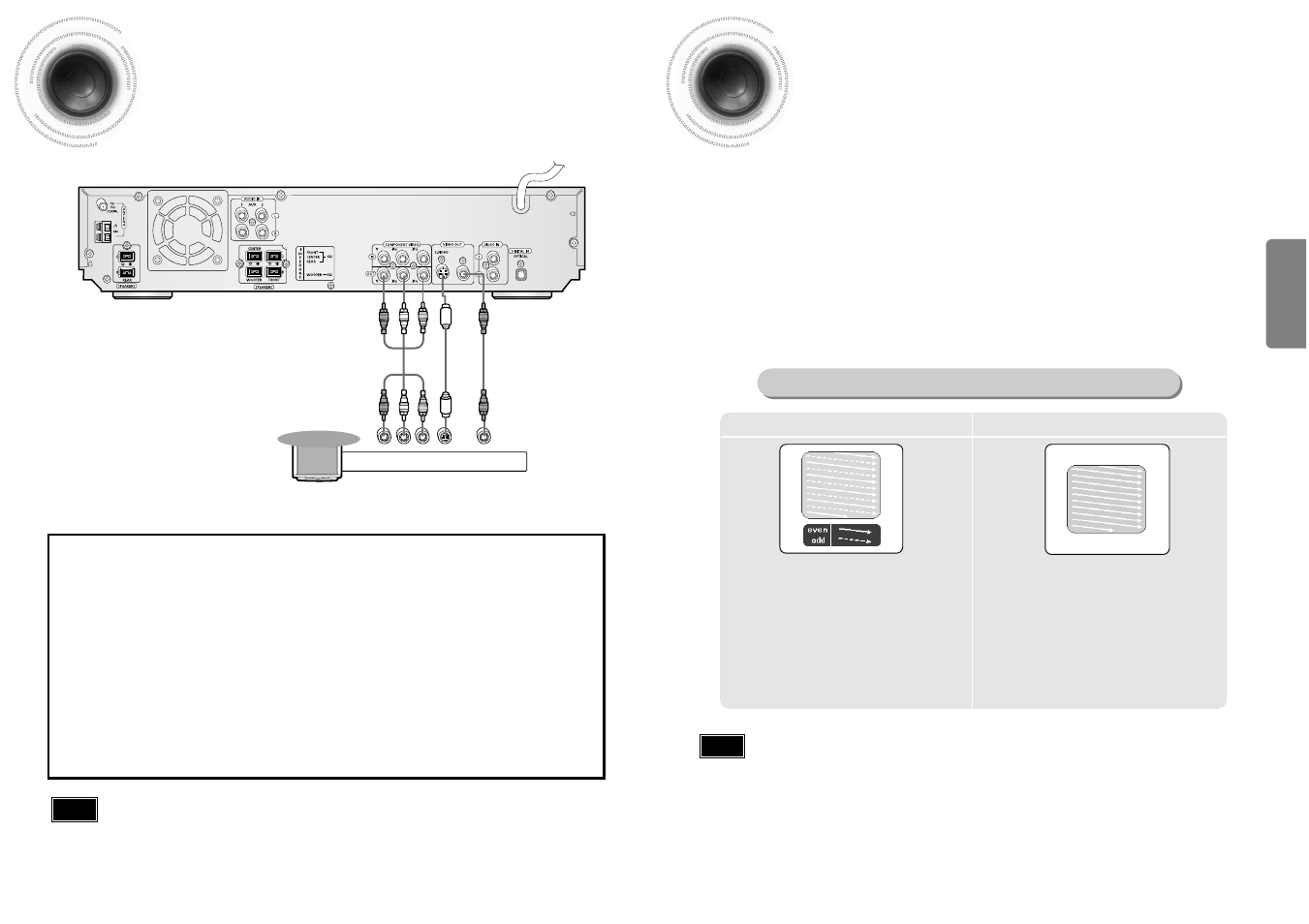 Connecting the video to tv, P.scan(progressive scan) function, 14 connecting the video to tv 13 | P.scan, Function, Progressive scan) | Samsung HT-DB600 User Manual | Page 8 / 35