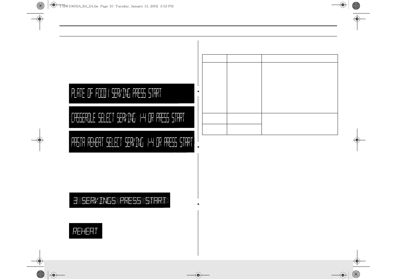 Operation | Samsung Model MW1660SA User Manual | Page 10 / 28