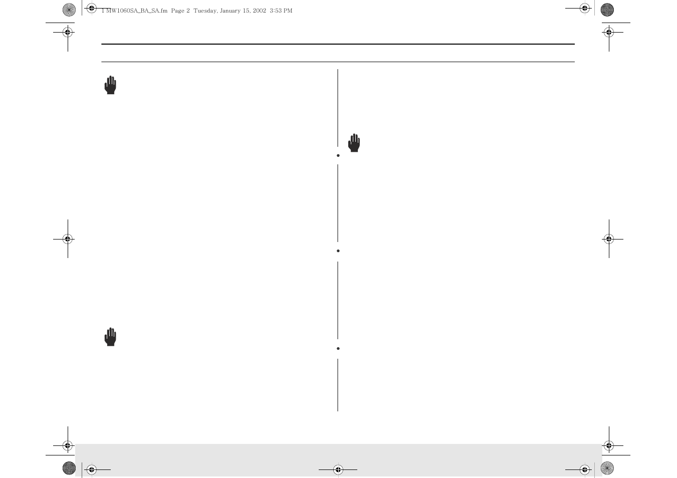 Hese, Nstructions, Warning | Recautions to, Void, Ossible, Xposure to, Xcessive, Icrowave, Nergy | Samsung Model MW1660SA User Manual | Page 2 / 28