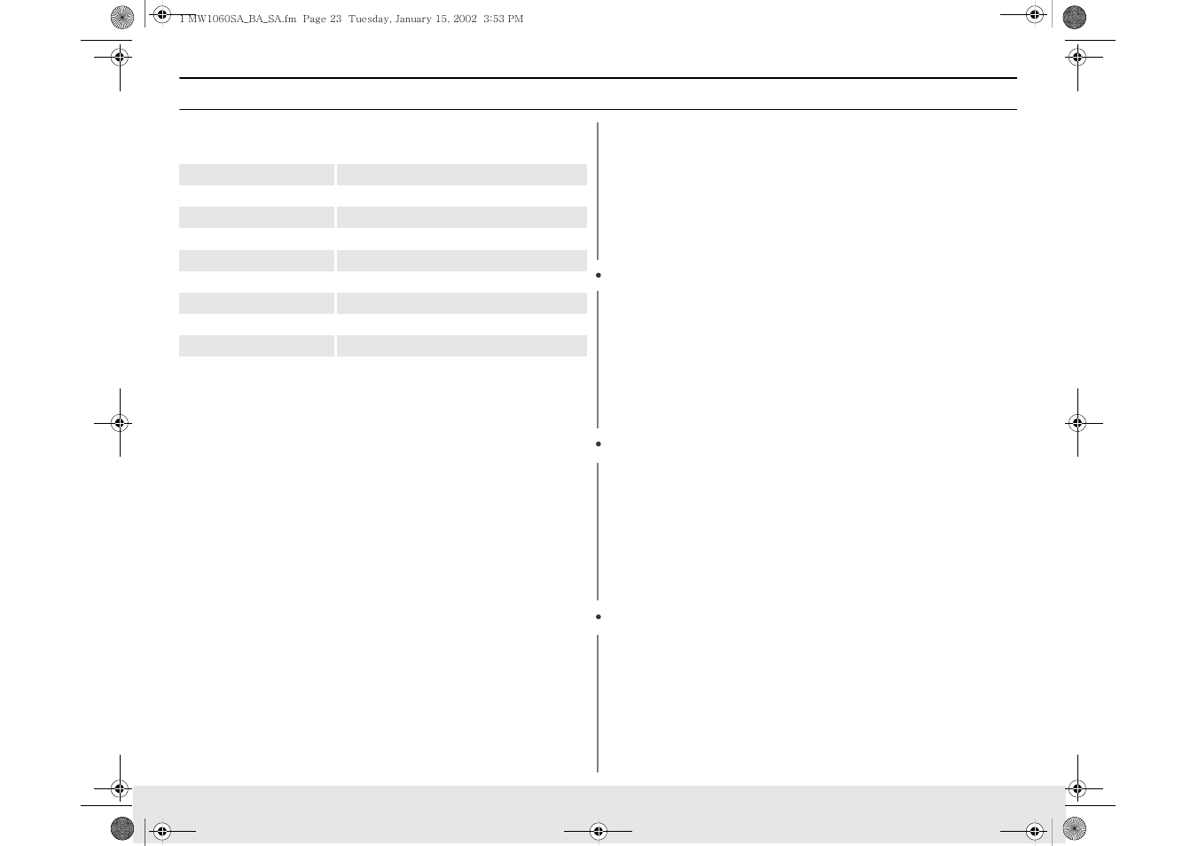 Appendix, Specifications | Samsung Model MW1660SA User Manual | Page 23 / 28