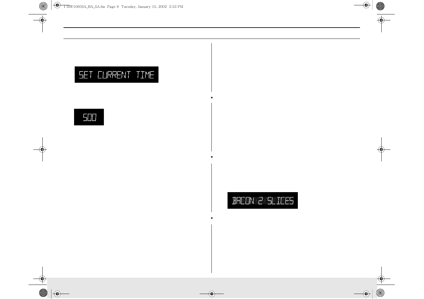 Operation | Samsung Model MW1660SA User Manual | Page 8 / 28