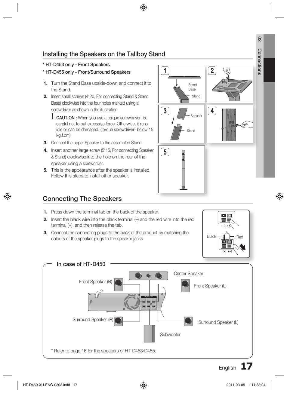 Samsung HT-D450 User Manual | Page 17 / 168