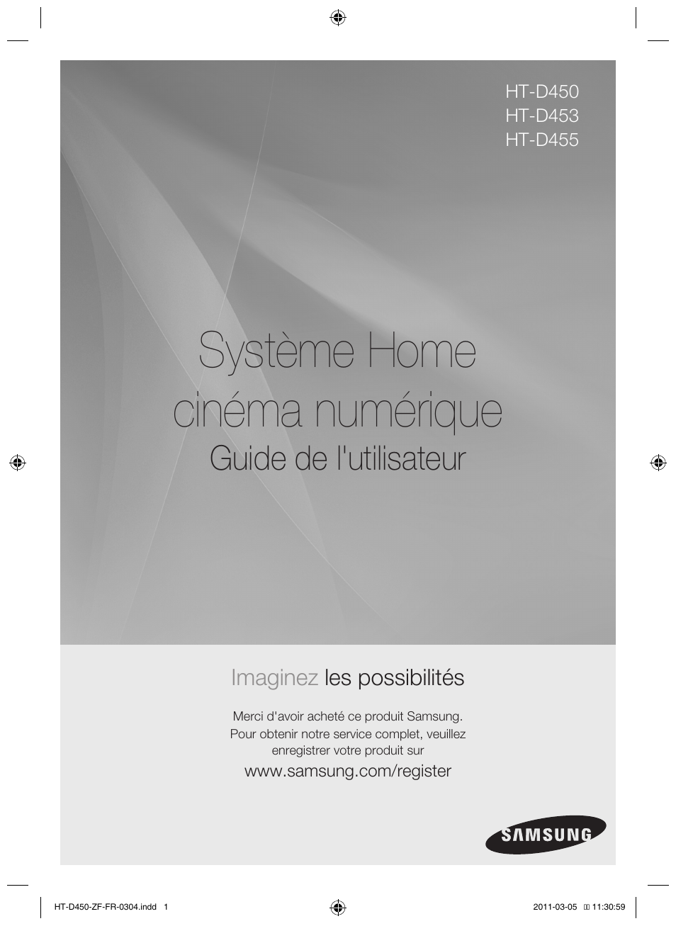 Système home cinéma numérique, Guide de l'utilisateur | Samsung HT-D450 User Manual | Page 43 / 168