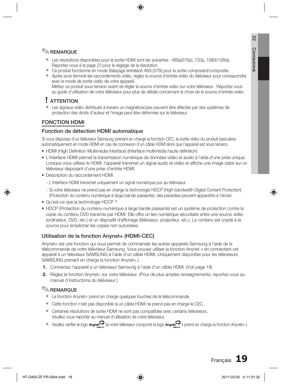 Samsung HT-D450 User Manual | Page 61 / 168