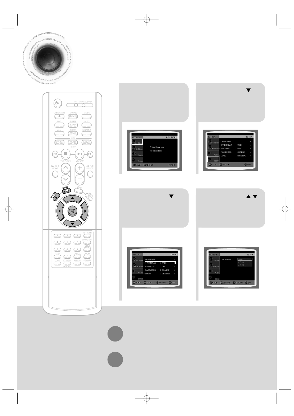 Setting tv screen type, 33 setting tv screen type | Samsung HT-DB350 User Manual | Page 34 / 68