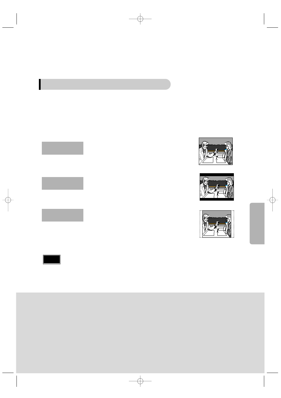 Adjusting the tv aspect ratio (screen size) | Samsung HT-DB350 User Manual | Page 35 / 68