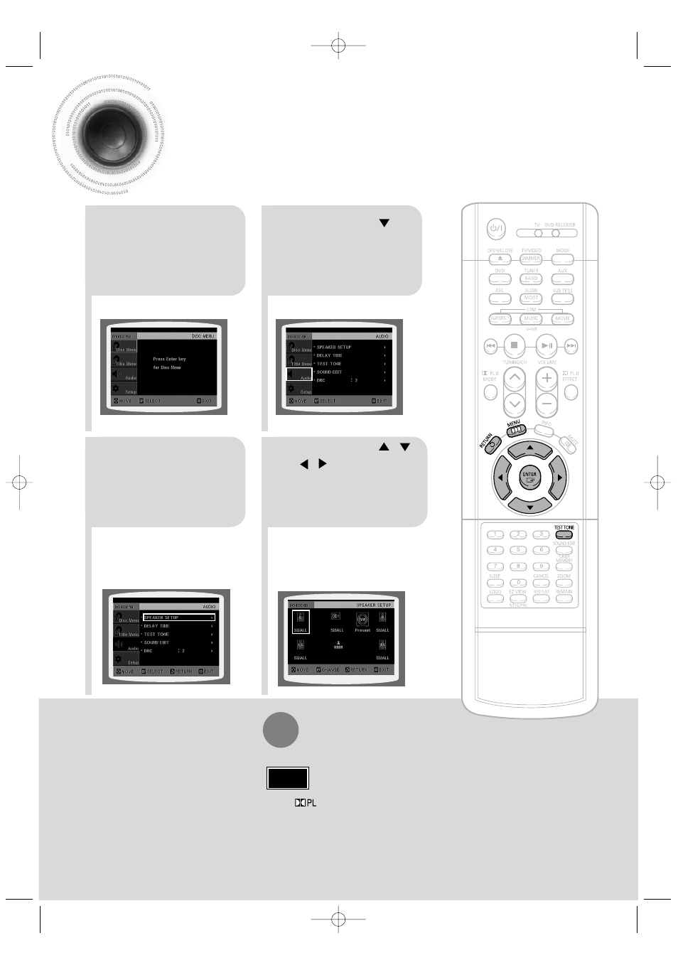 Setting the speaker mode | Samsung HT-DB350 User Manual | Page 42 / 68