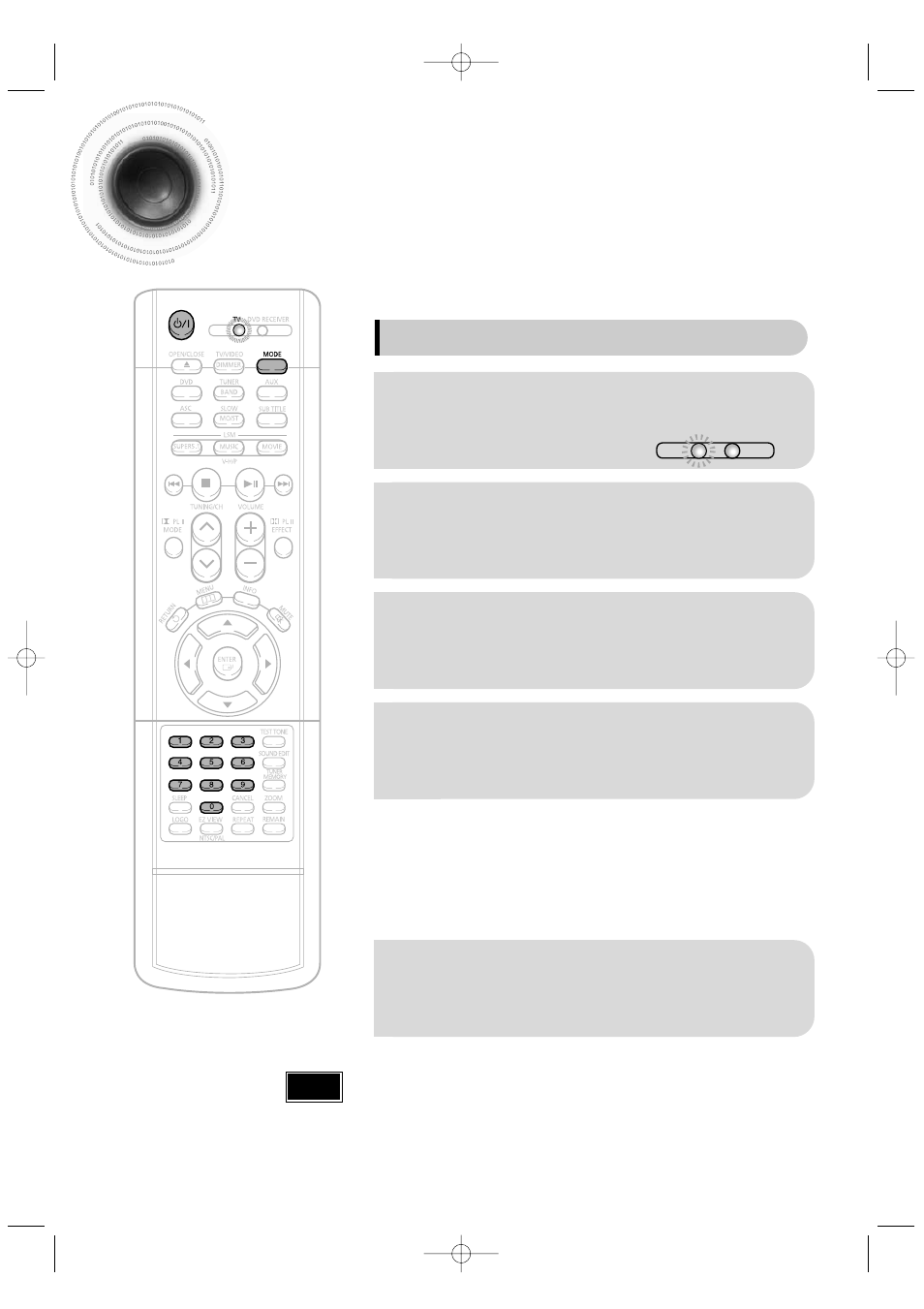 Operating the tv with the remote control, 59 operating the tv with the remote control | Samsung HT-DB350 User Manual | Page 60 / 68