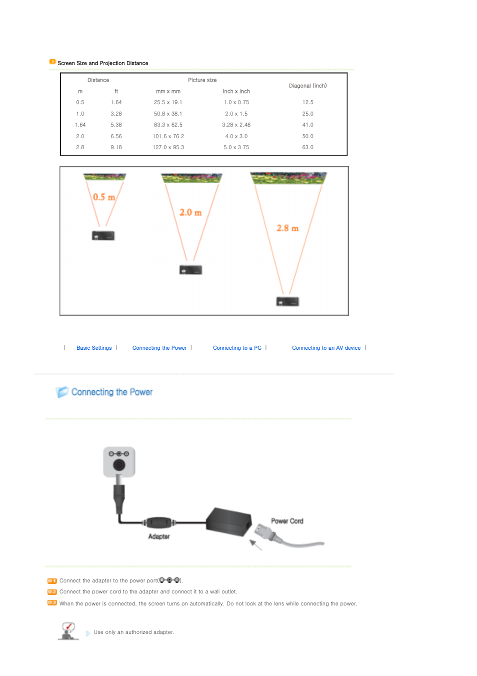 Connecting with a pc | Samsung SP-P310ME User Manual | Page 18 / 32