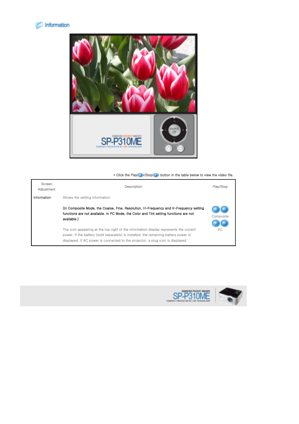 Samsung SP-P310ME User Manual | Page 26 / 32