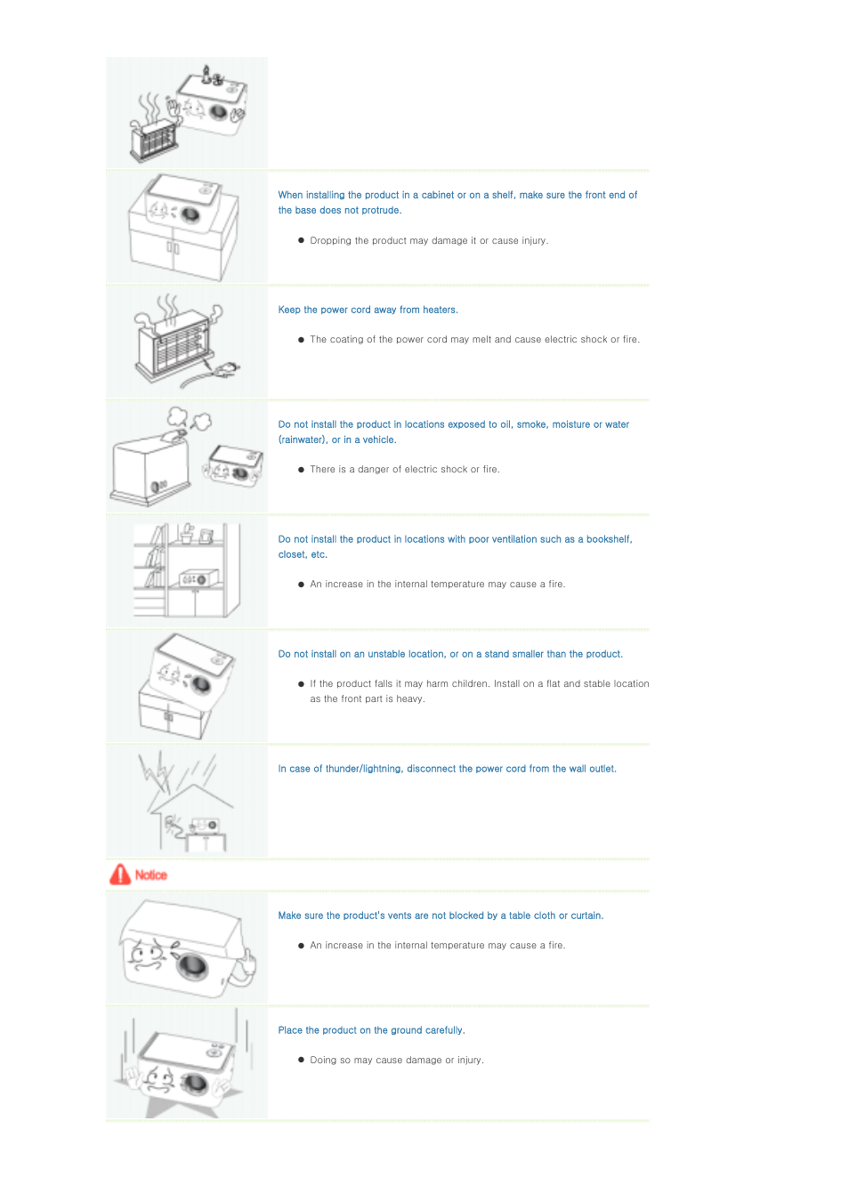 Cleaning and use related | Samsung SP-P310ME User Manual | Page 4 / 32