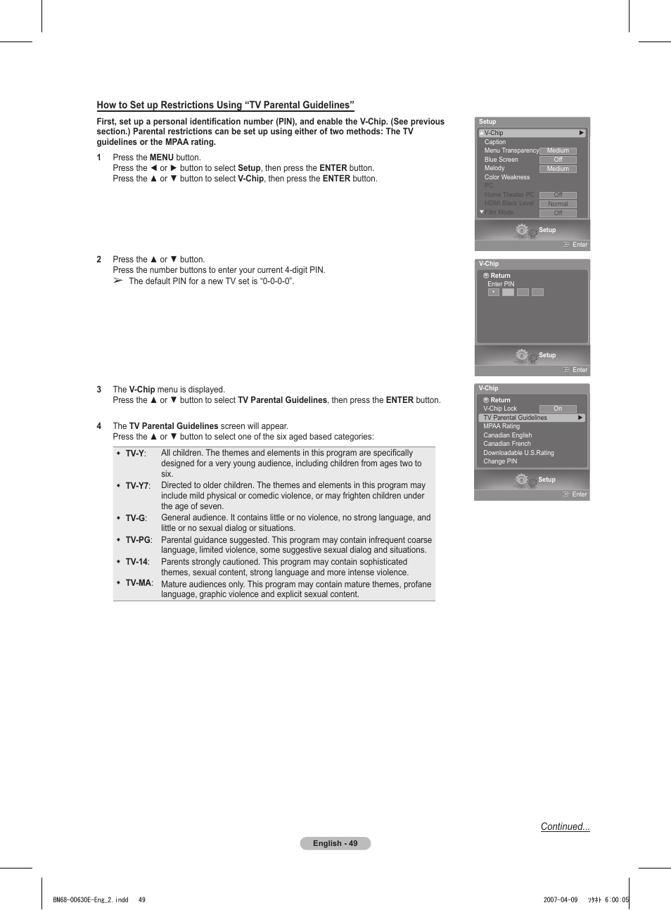 Samsung HL-T5656W User Manual | Page 49 / 76