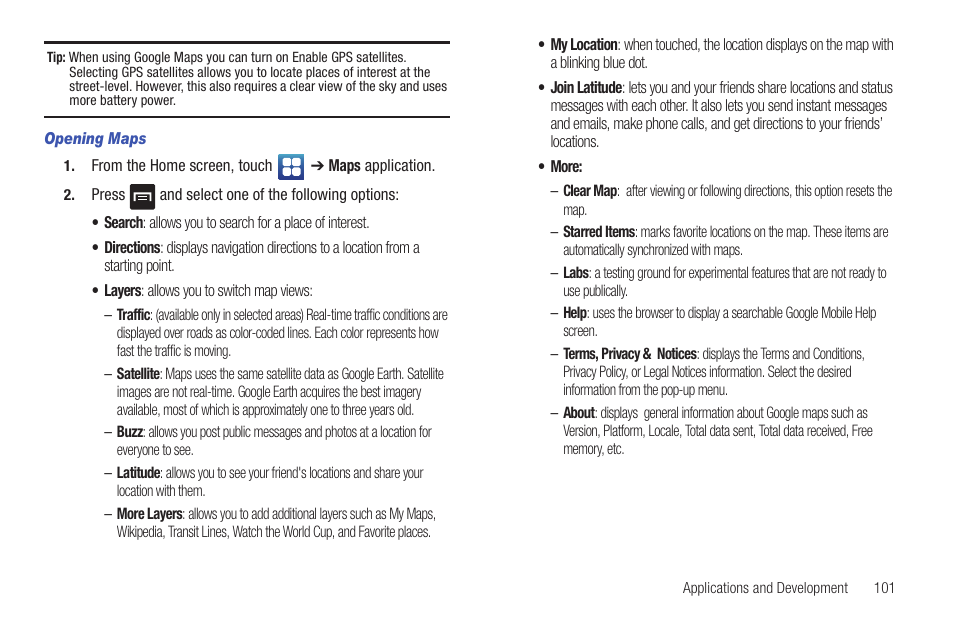 Samsung Vibrant SGH-t959 User Manual | Page 105 / 193