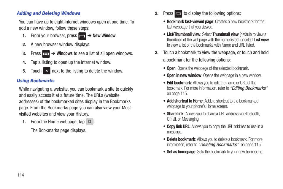 Samsung Vibrant SGH-t959 User Manual | Page 118 / 193
