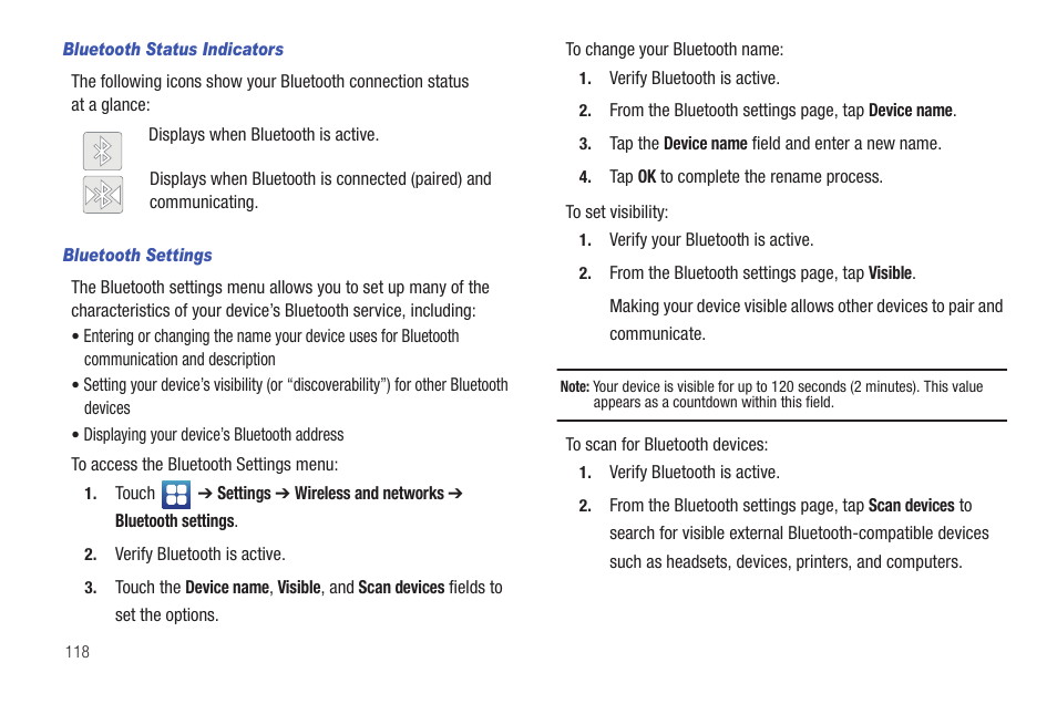 Samsung Vibrant SGH-t959 User Manual | Page 122 / 193