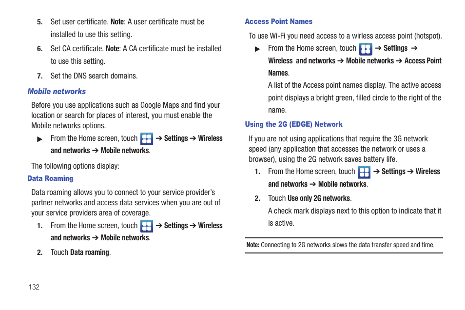 Samsung Vibrant SGH-t959 User Manual | Page 136 / 193