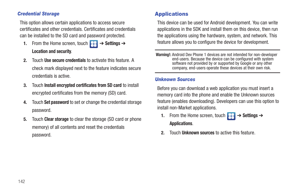 Applications | Samsung Vibrant SGH-t959 User Manual | Page 146 / 193