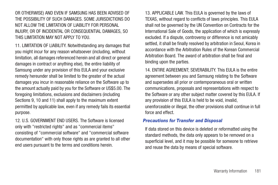 Samsung Vibrant SGH-t959 User Manual | Page 185 / 193