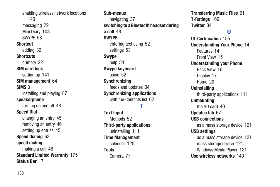 Samsung Vibrant SGH-t959 User Manual | Page 192 / 193