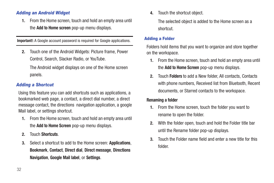 Samsung Vibrant SGH-t959 User Manual | Page 36 / 193